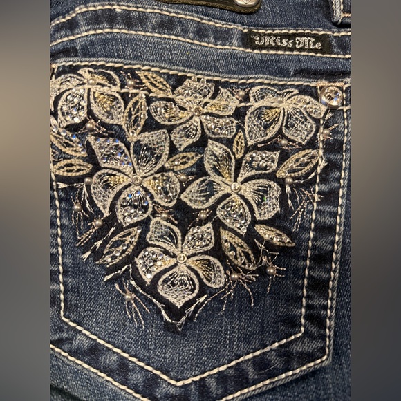 MISS ME Signature Cuffed Skinny Jean in Dark Wash Size 32 - Picture 6 of 6